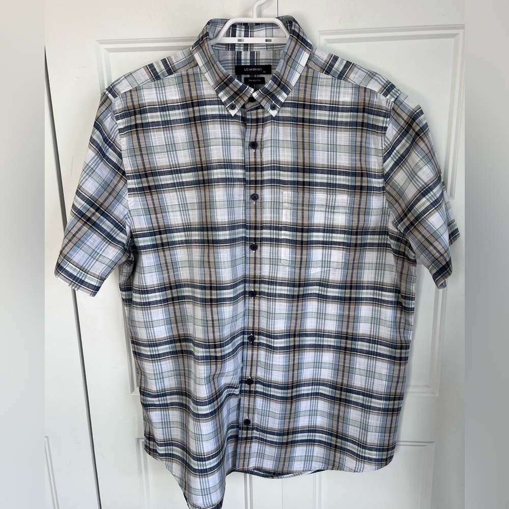 Men's Blue Plaid Shirt